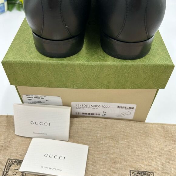 Men’s Gucci bamboo horse bit leather loafers size 9. 5 fits 10 US made Italy - Picture 8 of 11